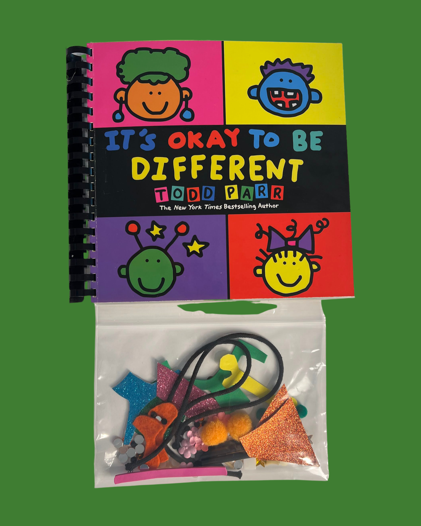 Reduced Price- Old Lamination and Binding: 'It's Okay to Be Different' DIY Adapted Book Kit