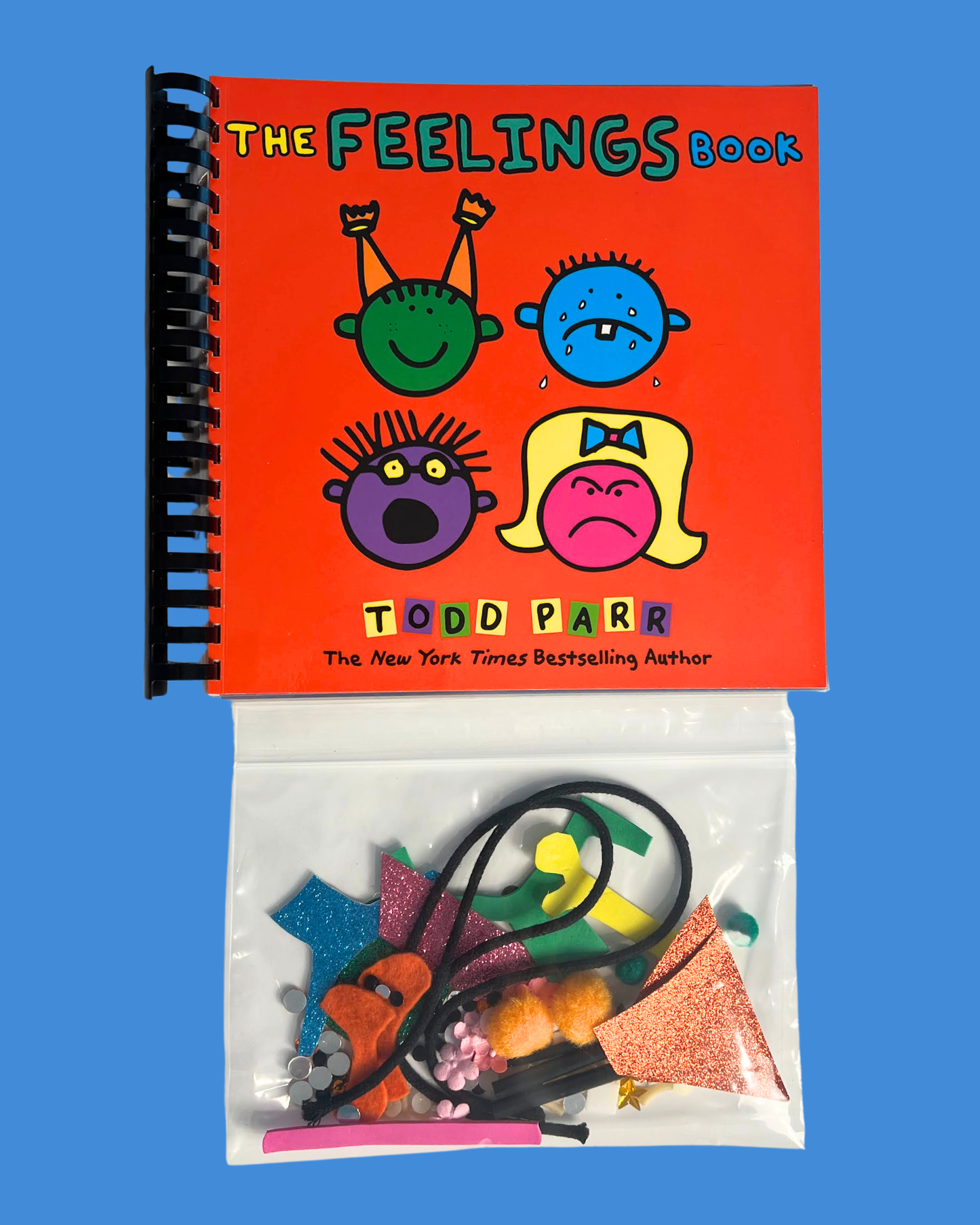 Reduced Price- Old Lamination and Binding: 'The Feelings Book' DIY Adapted Book Kit